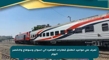 تعرف على مواعيد انطلاق قطارات القاهرة إلى أسوان وسوهاج والأقصر اليوم